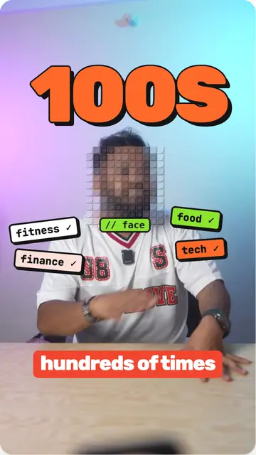 Storyboard frame: 100s with niche stickers ticked one by one